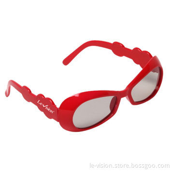 Plastic Frame Passive 3D Glasses for Children, China Export Manufacturer